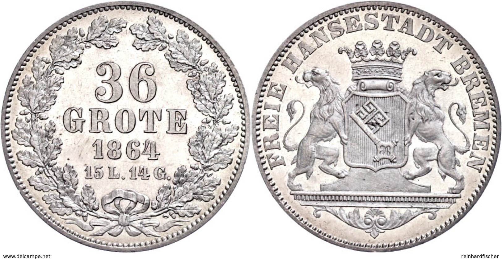 36 Grote, 1864, AKS 2, J. 25, Wz. Kr., F. St. - Bremen