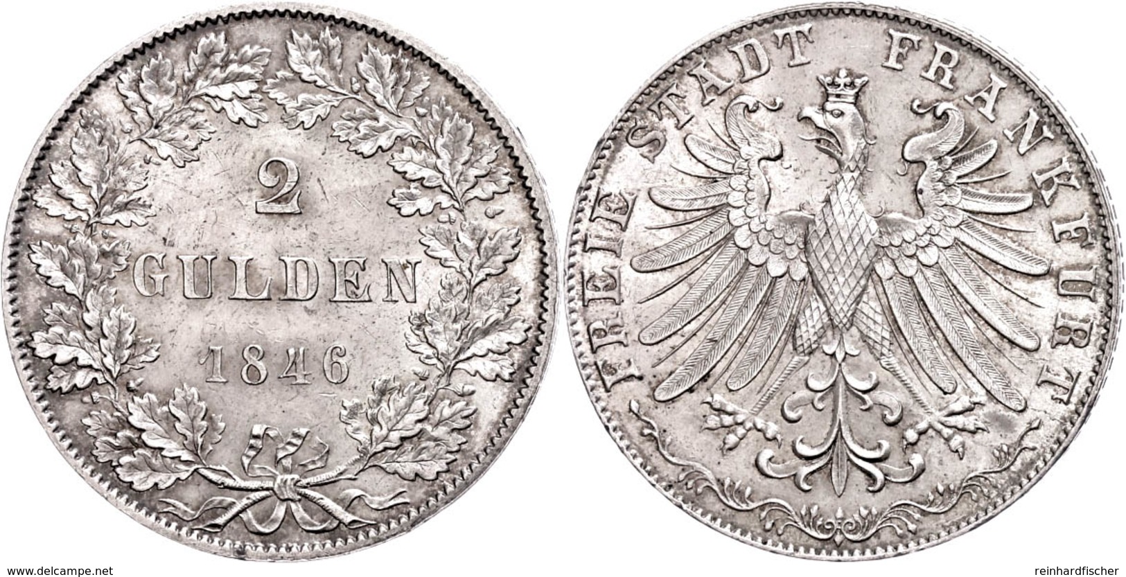 Doppelgulden, 1846, AKS 5, J. 28, Kl. Rf., Vz.  Vz - Other & Unclassified