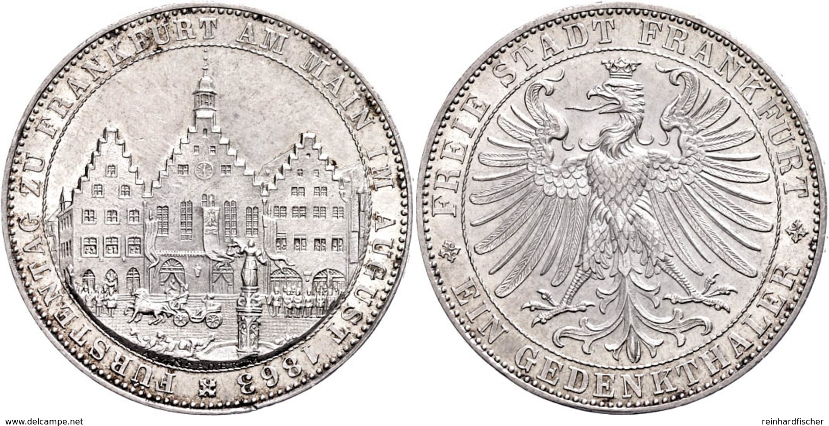 Taler, 1863, Fürstentag , AKS 45, J. 52, Kl. Rf., Vz-st.  Vz-st - Altri & Non Classificati