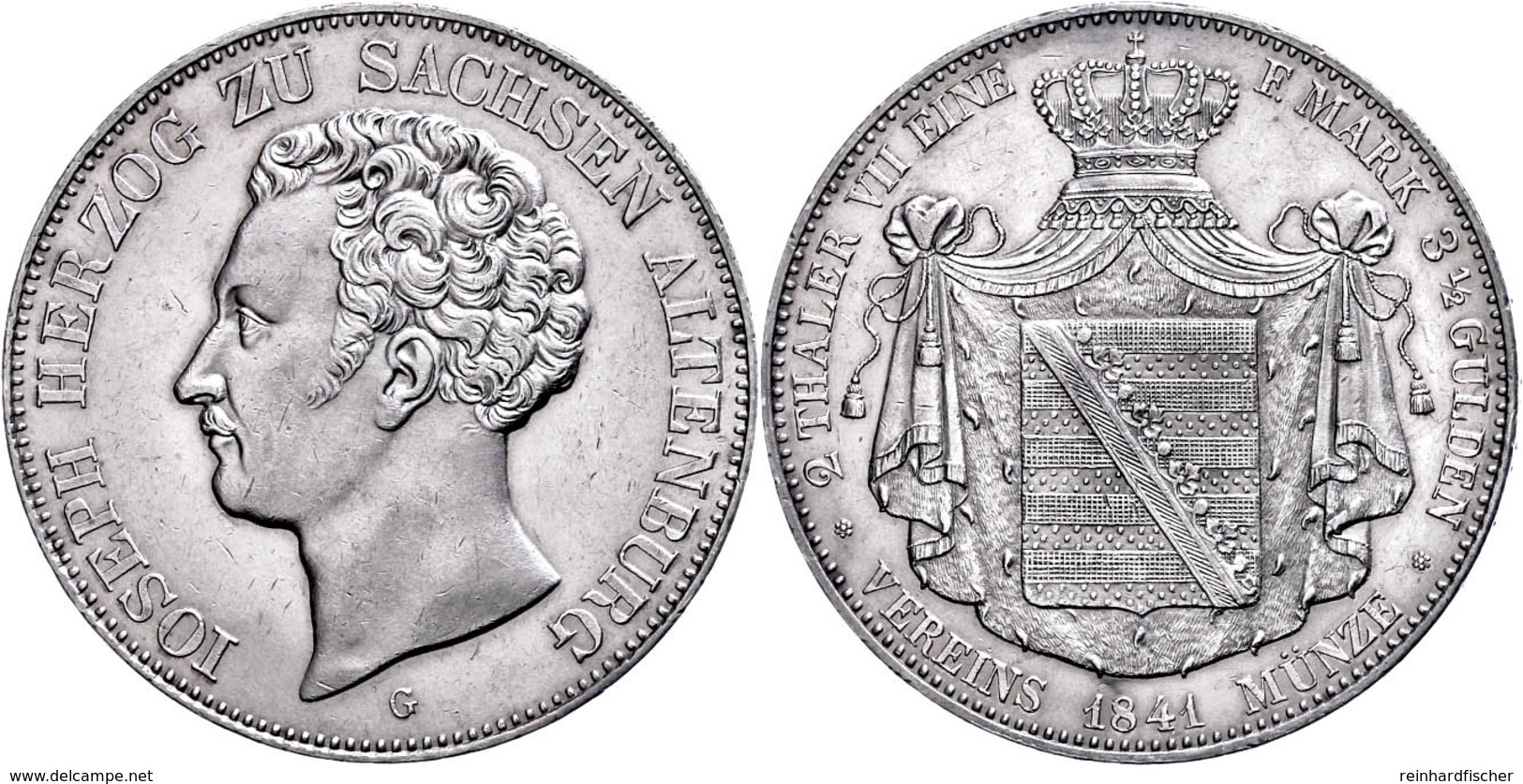 Doppeltaler, 1841, Joseph, AKS 48, J. 108, Kl. Rf., Vz.  Vz - Sonstige & Ohne Zuordnung