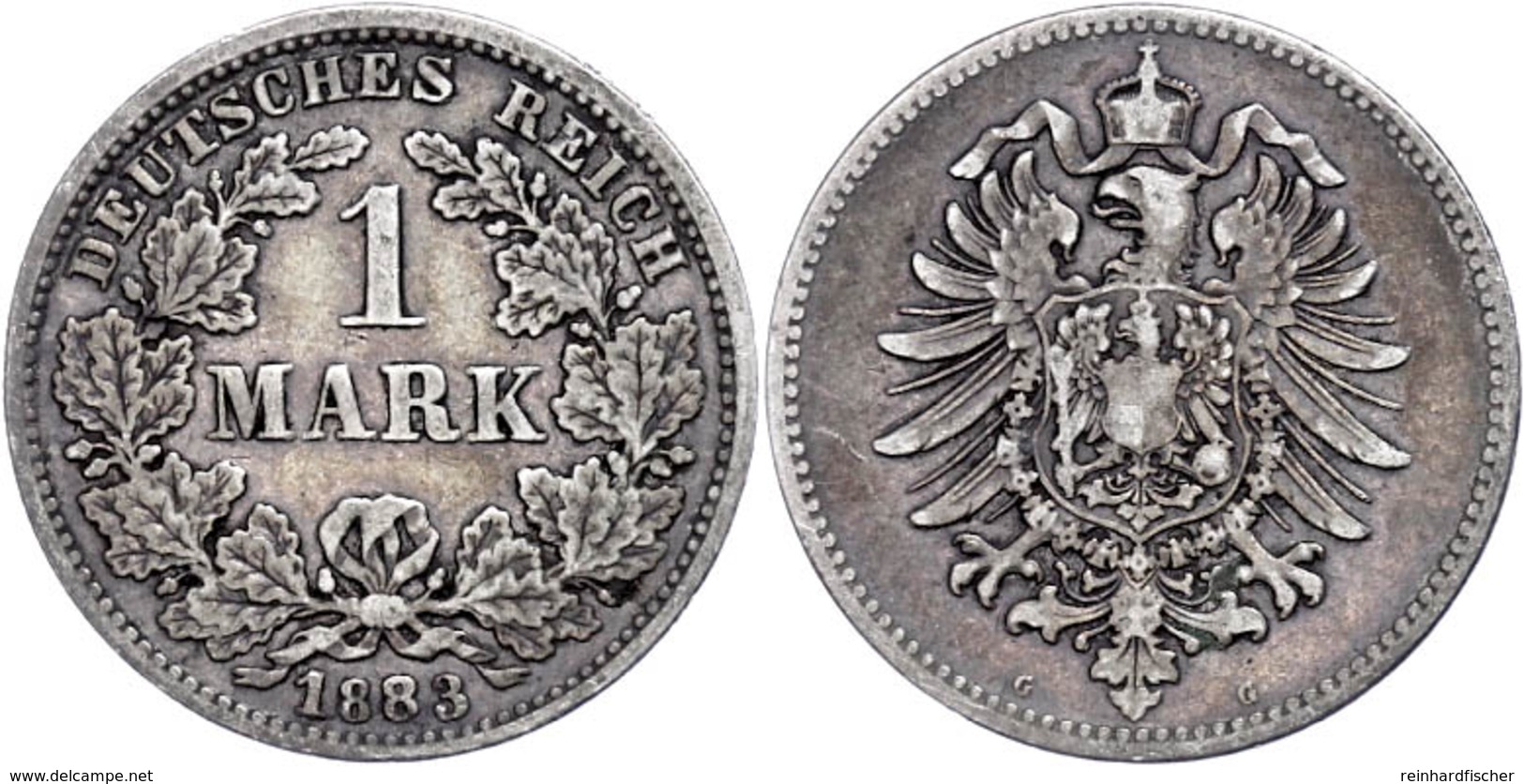 1 Mark, 1883, G, S-ss., Katalog: J. 9 Ss - Other & Unclassified