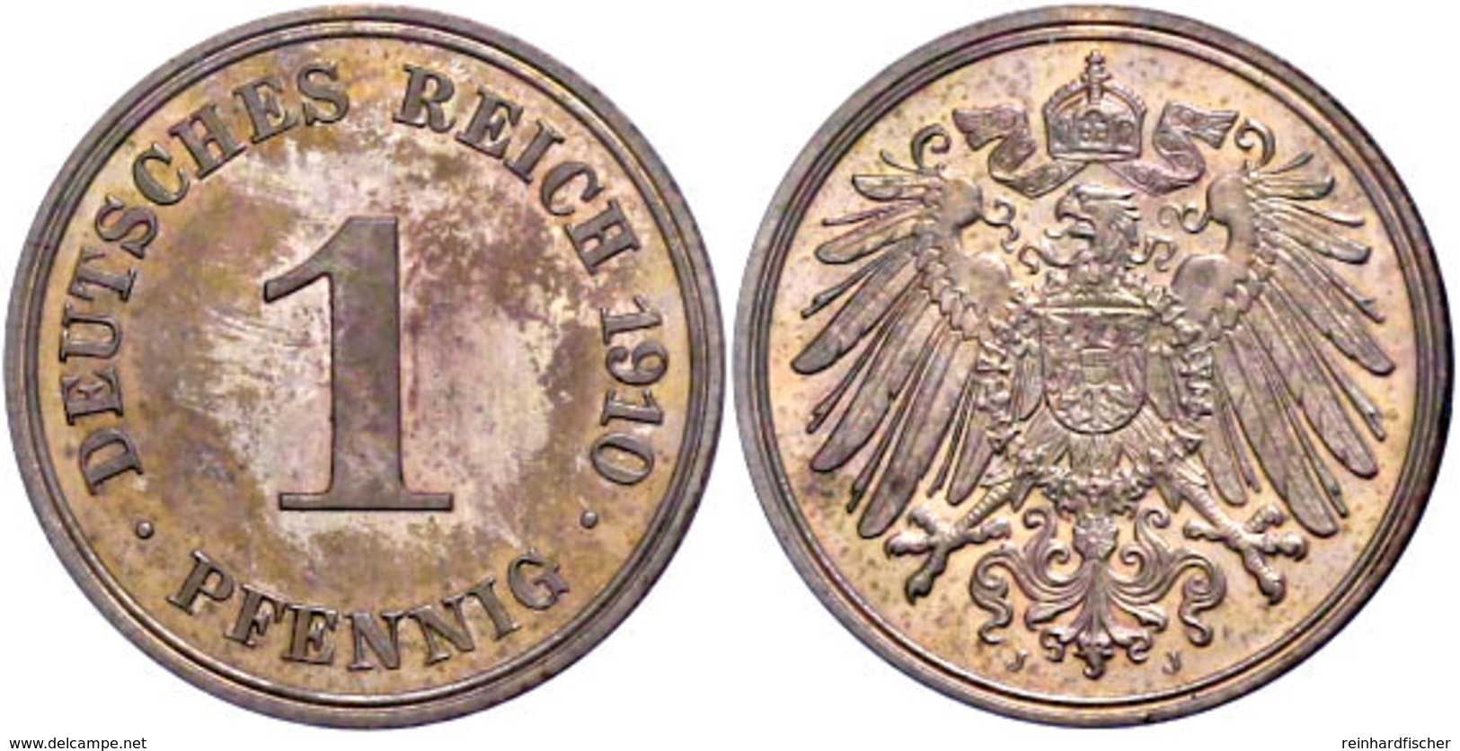 1 Pfennig, 1910, J, PP., Katalog: J. 10 PP - Other & Unclassified