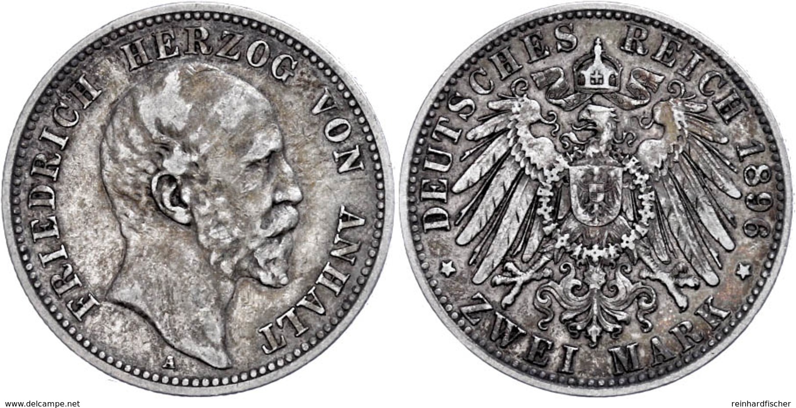 2 Mark, 1896, Friedrich I., Ss., Katalog: J. 20 Ss - Other & Unclassified