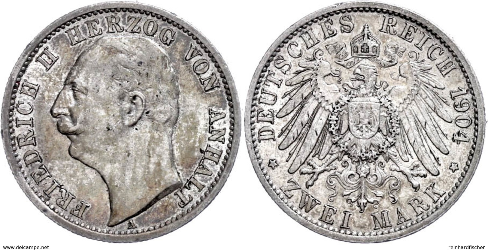 2 Mark, 1904, Friedrich II., Kl. Rf., Ss., Katalog: J. 22 Ss - Altri & Non Classificati