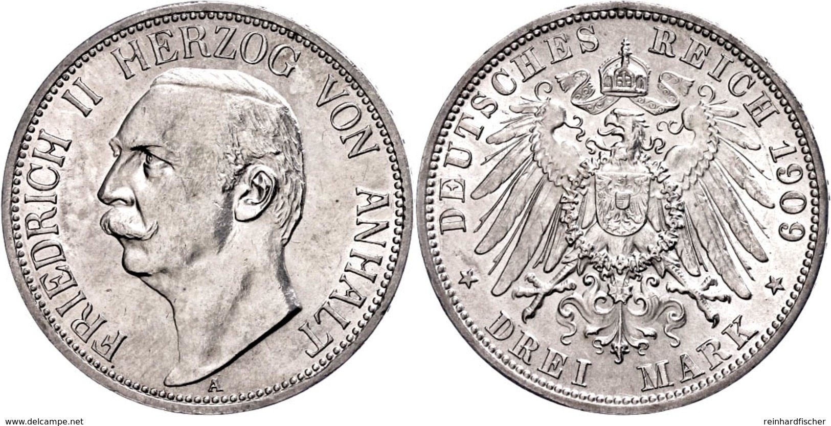 3 Mark, 1911, Friedrich II., Wz. Rf., Vz-st., Katalog: J. 23 Vz-st - Other & Unclassified