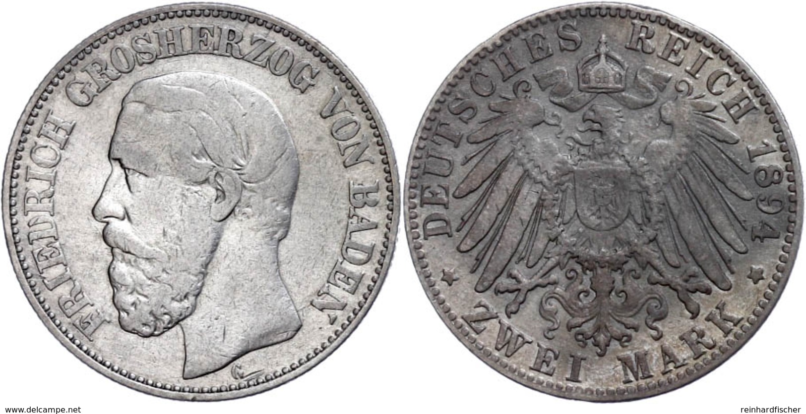 2 Mark, 1894, Friedrich I., S-ss., Katalog: J. 28 S-ss - Altri & Non Classificati