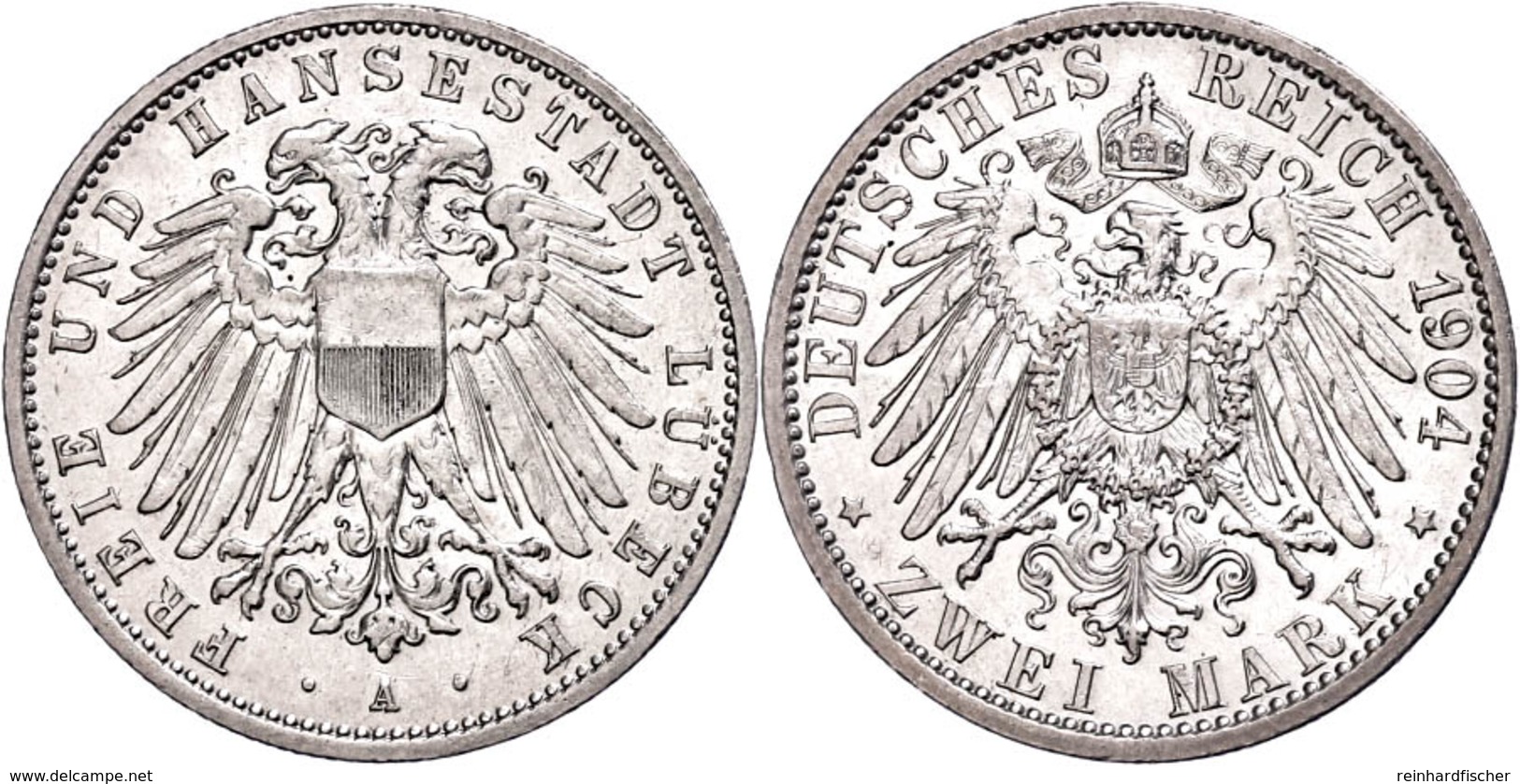 2 Mark, 1904, Ss., Katalog: J. 81 Ss - Luebeck