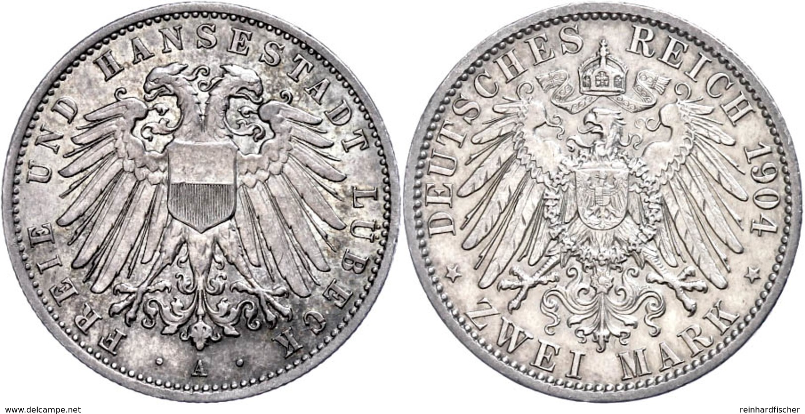 2 Mark, 1904, Ss., Katalog: J. 81 Ss - Lubeck