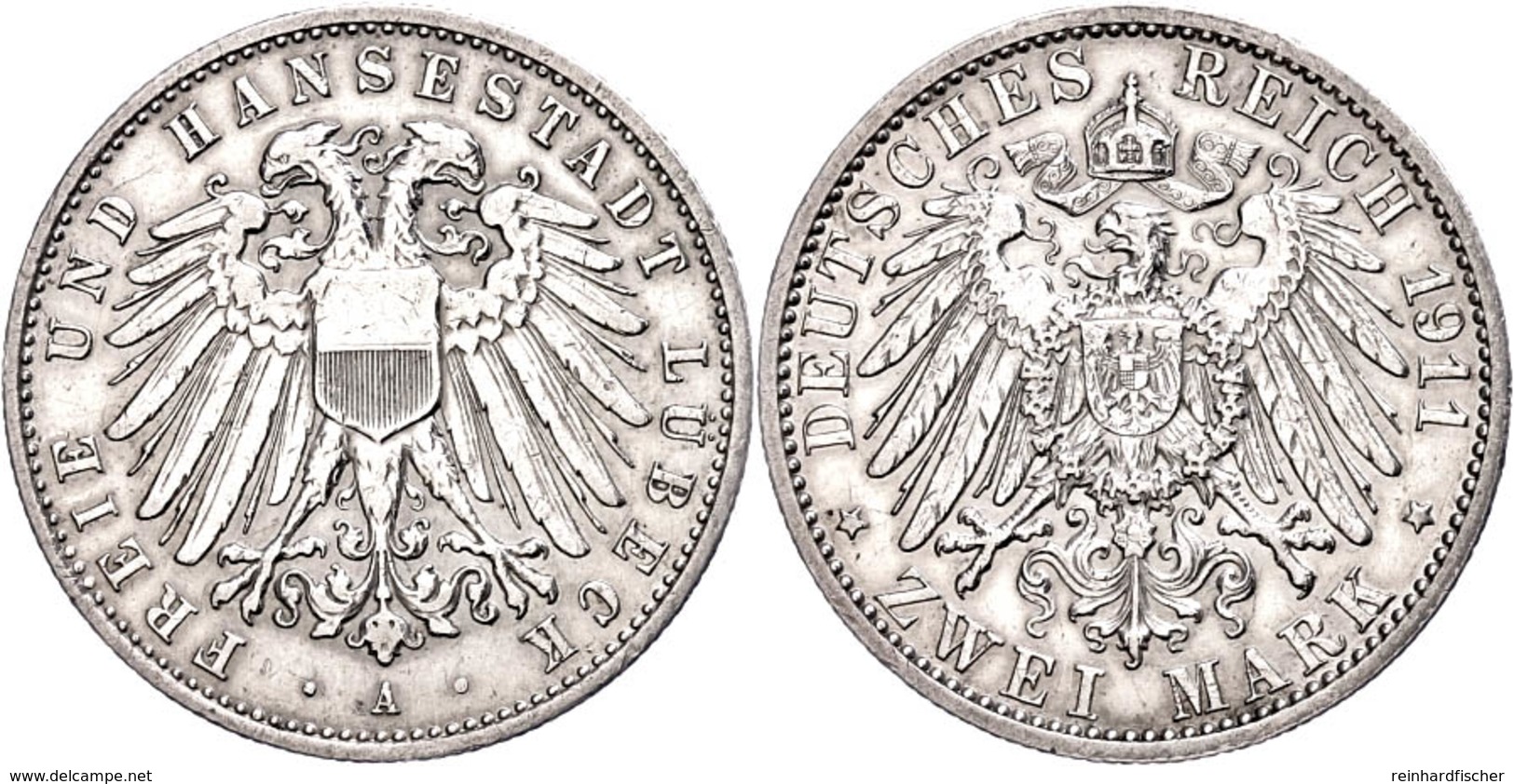 2 Mark, 1906, Ss-vz., Katalog: J. 81 Ss-vz - Lubeck