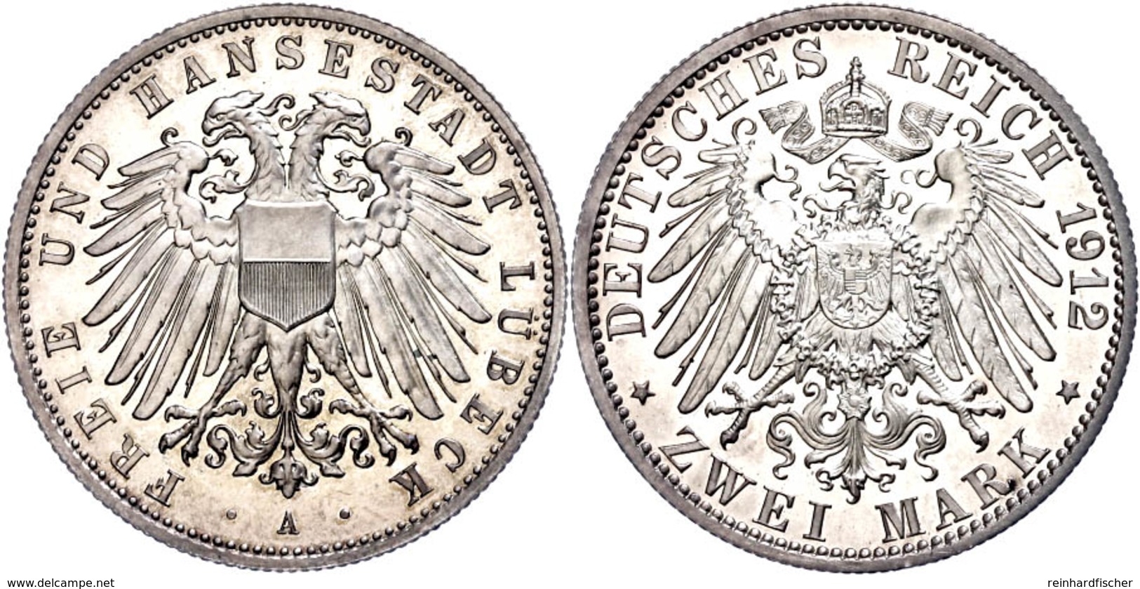 2 Mark, 1912, PP., Katalog: J. 81 PP - Lubeck