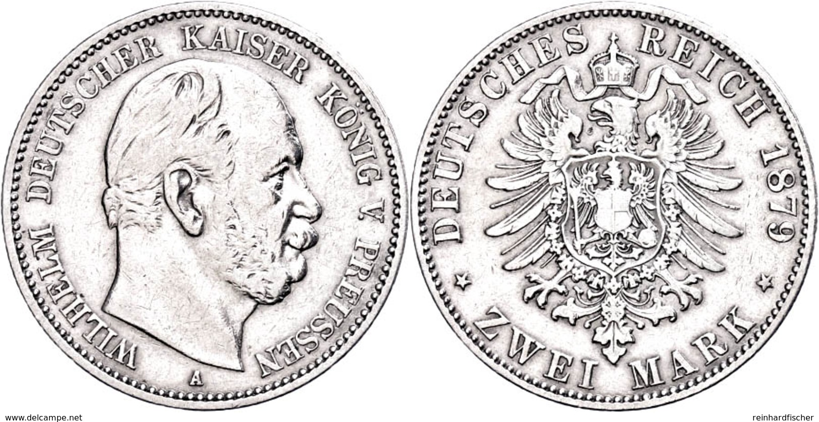 2 Mark, 1879, Wilhelm I., Ss., Katalog: J. 96 Ss - Altri & Non Classificati