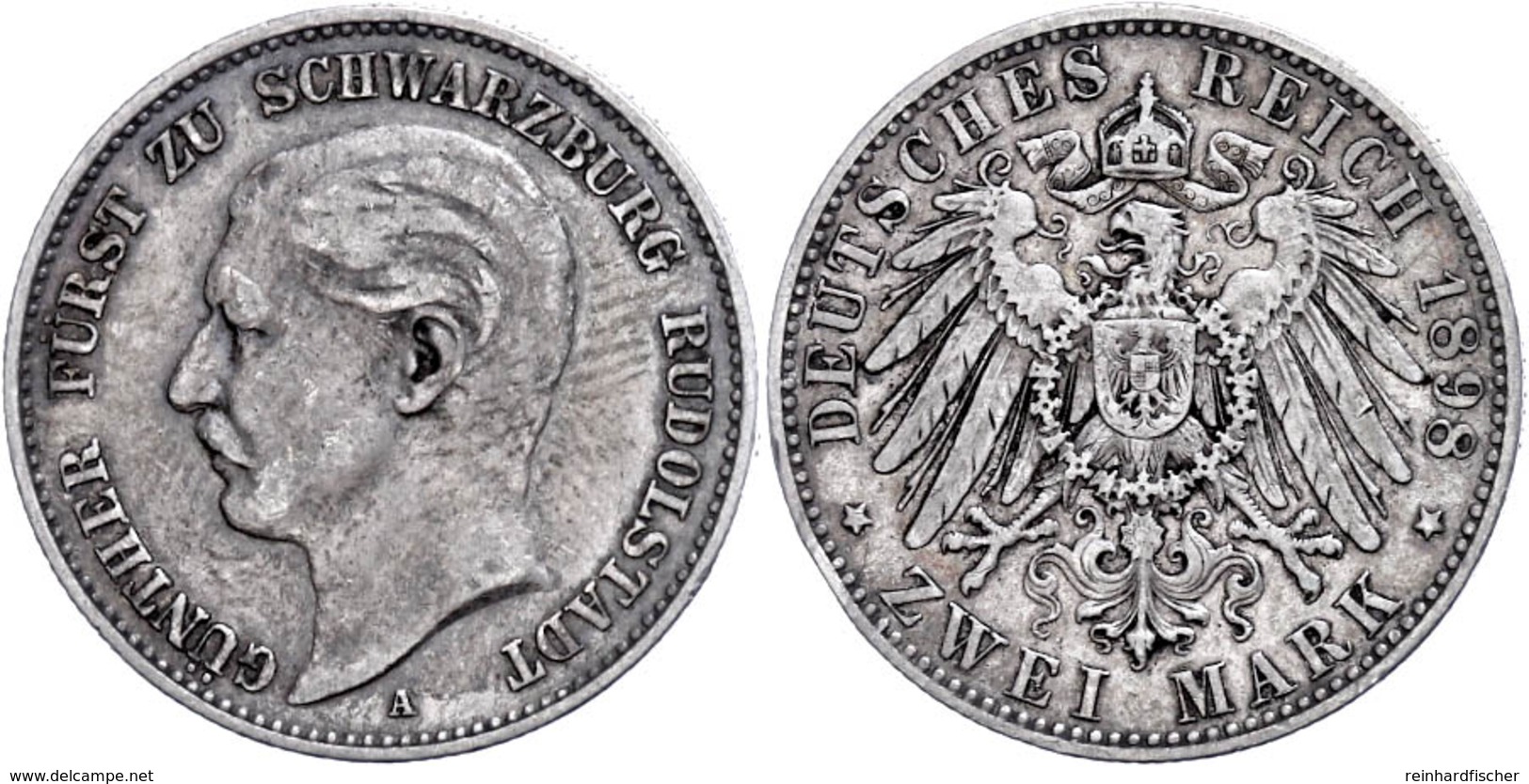 2 Mark, 1898, Günther Viktor, Ss., Katalog: J. 167 Ss - Altri & Non Classificati