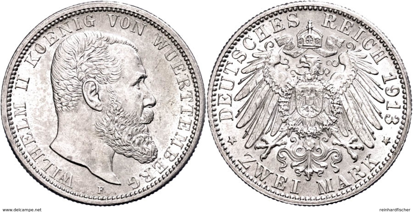 2 Mark, 1913, Wilhelm II., Vz., Katalog: J. 174 Vz - Altri & Non Classificati