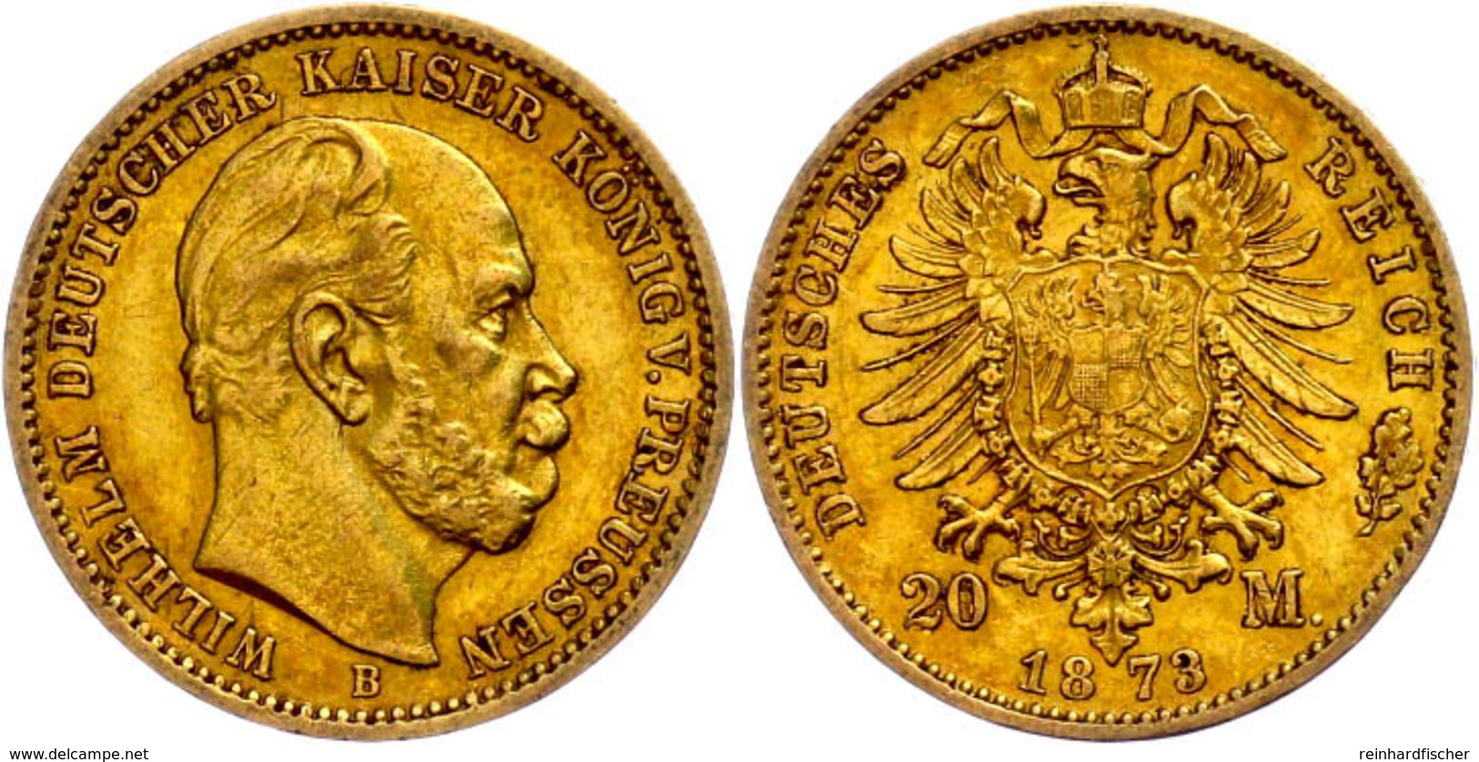 20 Mark, 1873, Wilhelm I., Mzz B, Ss., Katalog: J. 243 Ss - Altri & Non Classificati