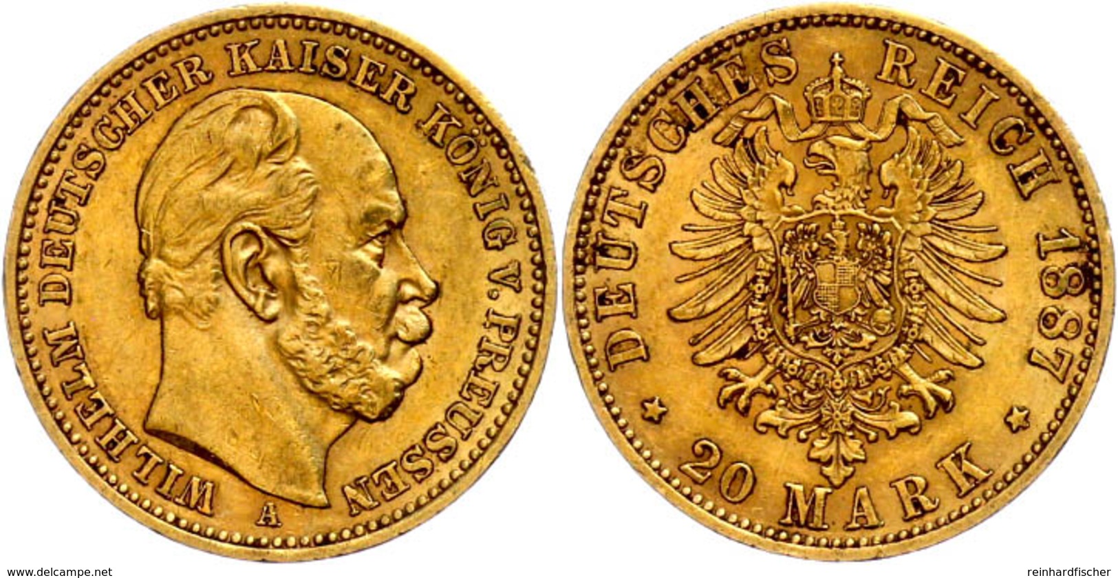 20 Mark, 1887, Wilhelm I., Ss., Katalog: J. 246 Ss - Altri & Non Classificati