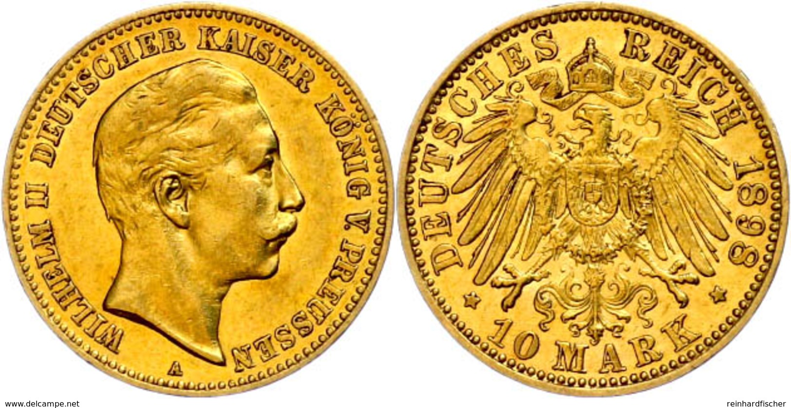 10 Mark, 1898, Wilhelm II., Ss., Katalog: J. 251 Ss - Sonstige & Ohne Zuordnung