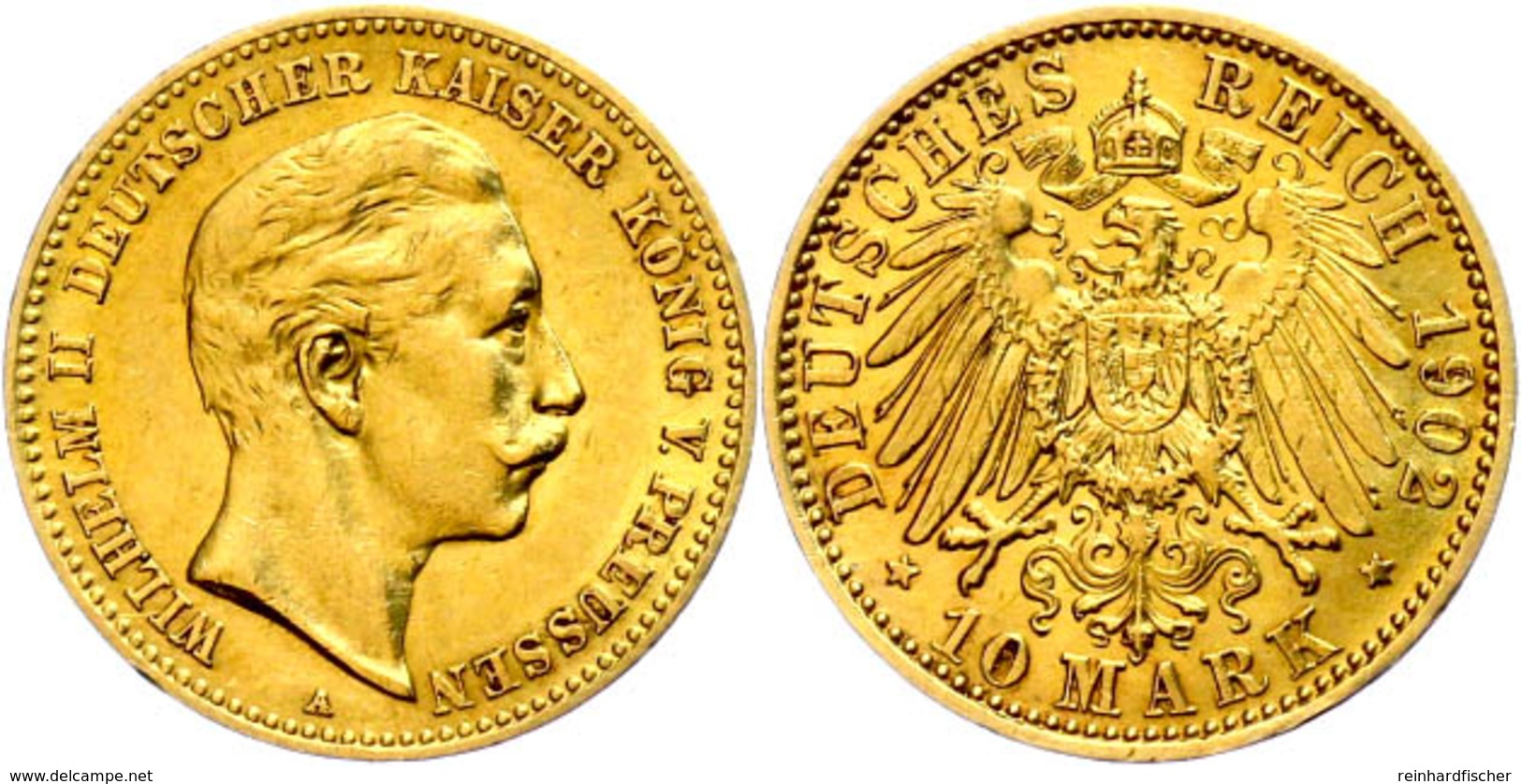 10 Mark, 1902, Wilhelm II., Ss., Katalog: J. 251 Ss - Sonstige & Ohne Zuordnung