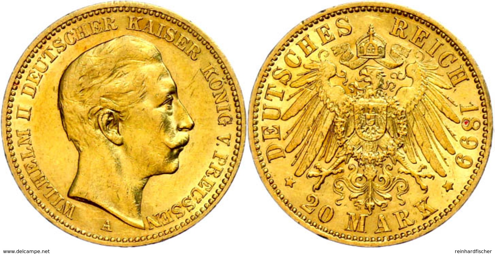 20 Mark, 1899, Wilhelm II., Ss-vz., Katalog: J. 252 Ss-vz - Altri & Non Classificati