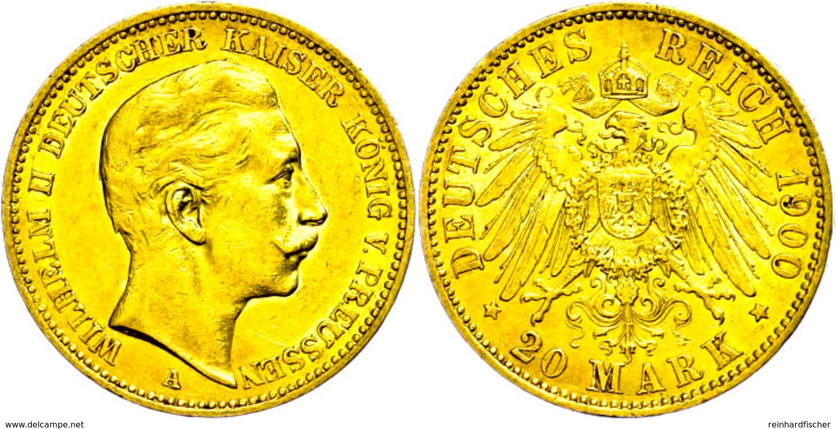 20 Mark, 1900, Wilhelm II., Randfehler, Ss., Katalog: J. 252 Ss - Altri & Non Classificati