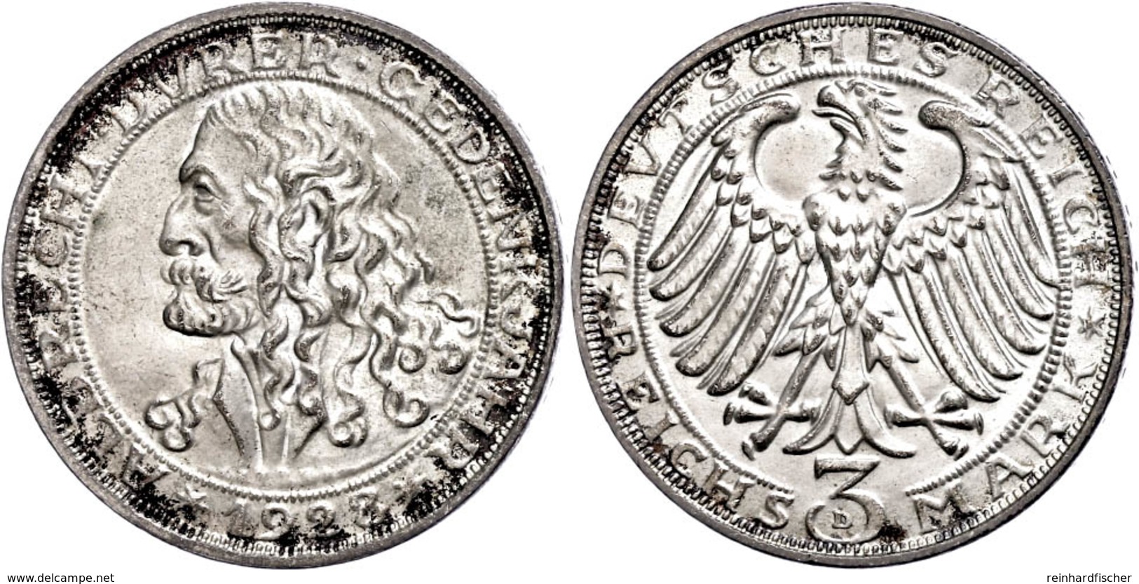 3 Reichsmark, 1928, Dürer, In Ausgabeschatulle, St., Katalog: J. 332 St - Other & Unclassified