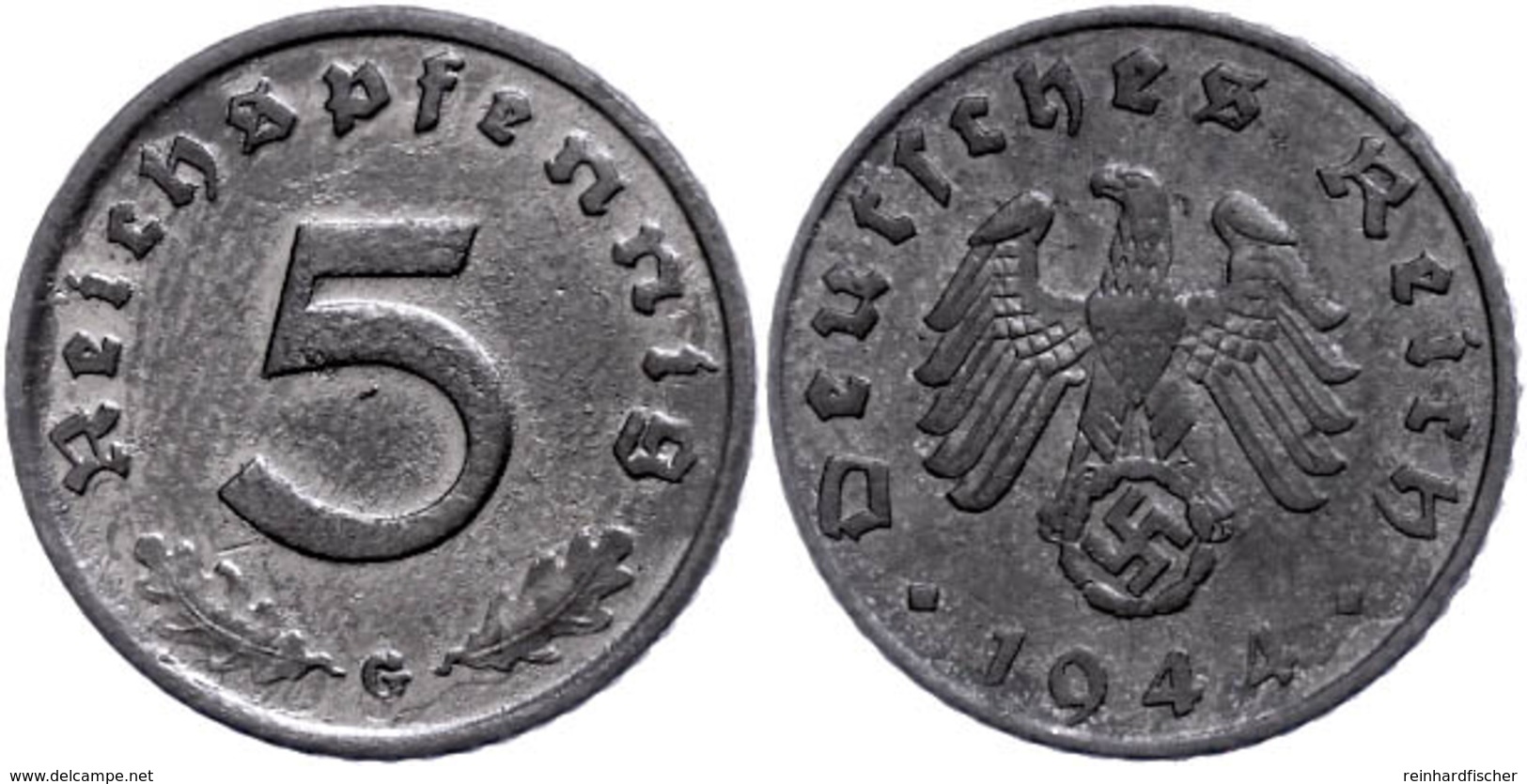 5 Reichspfennig, 1944, G, Ss., Katalog: J. 370 Ss - Other & Unclassified