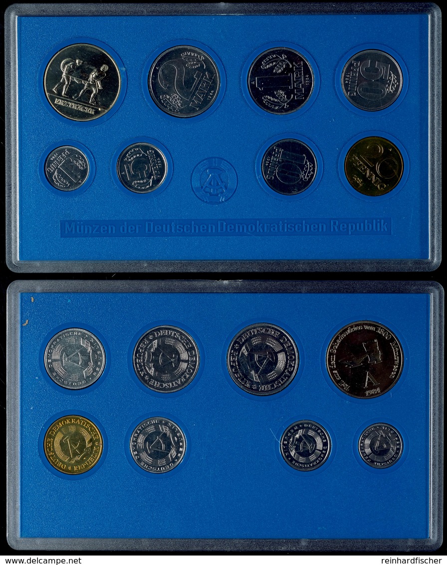 1 Pfennig Bis 2 Mark, 1984, Minisatz, Erzträger, Auflage Nur 4.000 Stück, In Hartplastik, St.  St - Mint Sets & Proof Sets