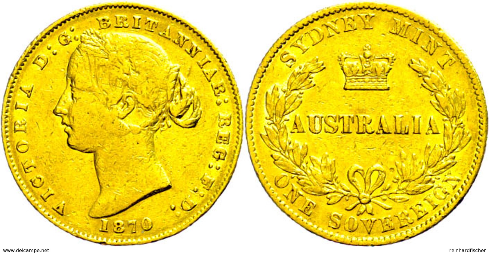 Sovereign, Gold, 1870, Victoria, Fb. 10, Kl. Rf., Ss.  Ss - Altri & Non Classificati