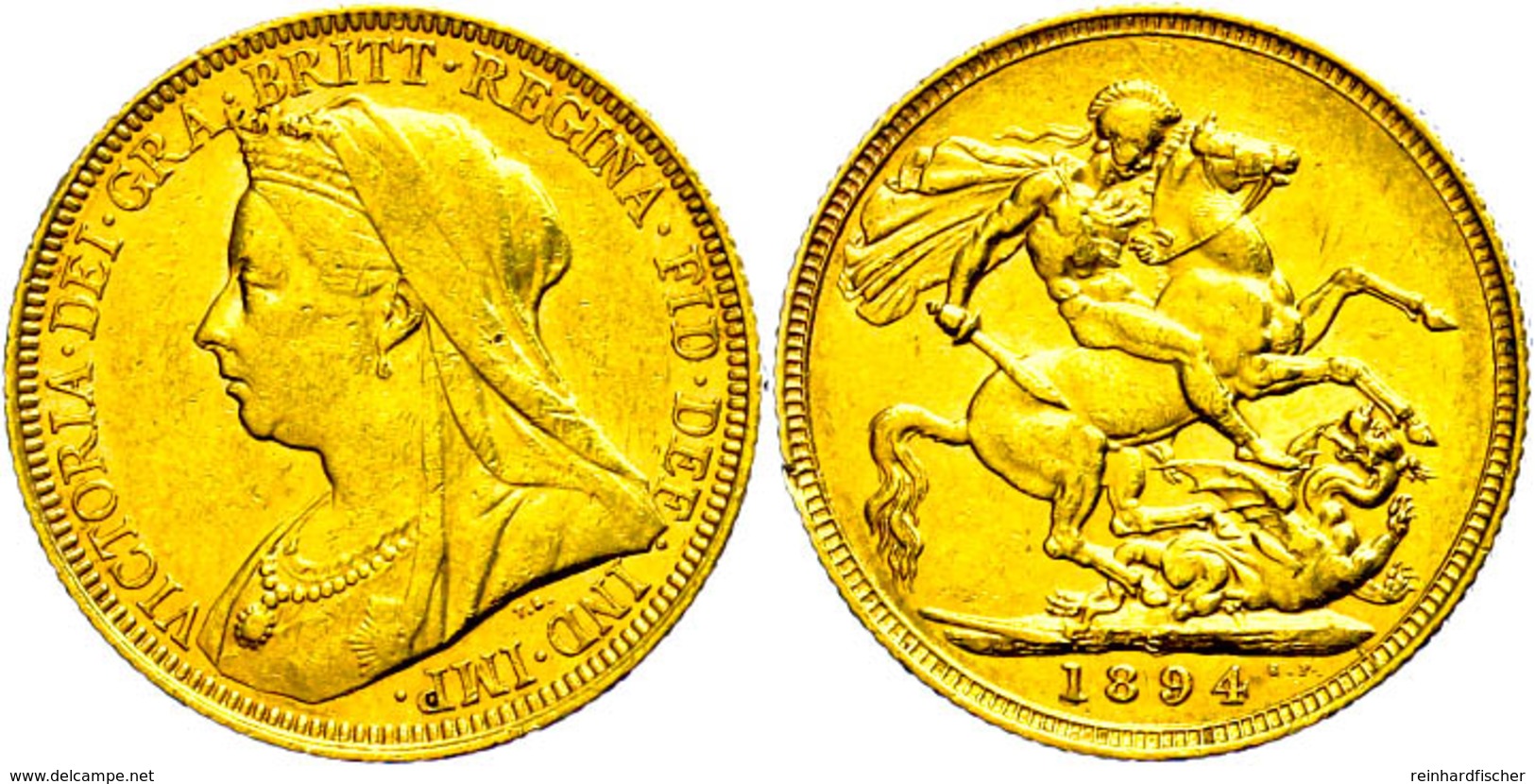 Pound, Gold, 1894, Victoria, Sydney, Fb. 23, Randfehler, Ss.  Ss - Sonstige & Ohne Zuordnung