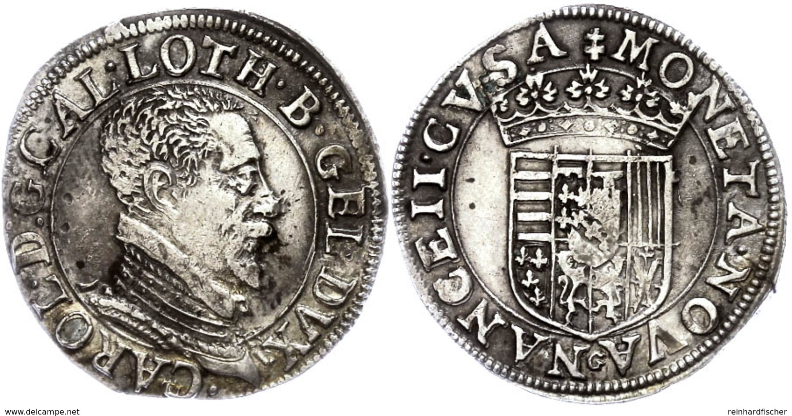 Lothringen, Teston, O. J., 1545-1608, Karl III., Nancy, Ss-vz.  Ss-vz - Other & Unclassified