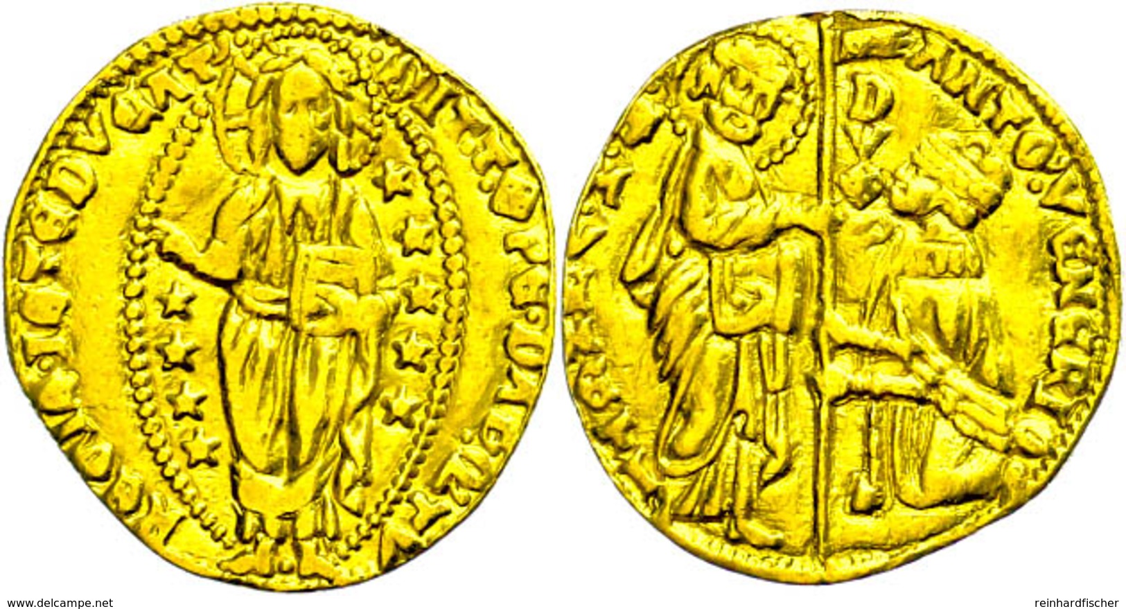 Venedig, Zecchino (3,46g), O.J. (1382-1400), Fb. 1229, Ss.  Ss - Altri & Non Classificati