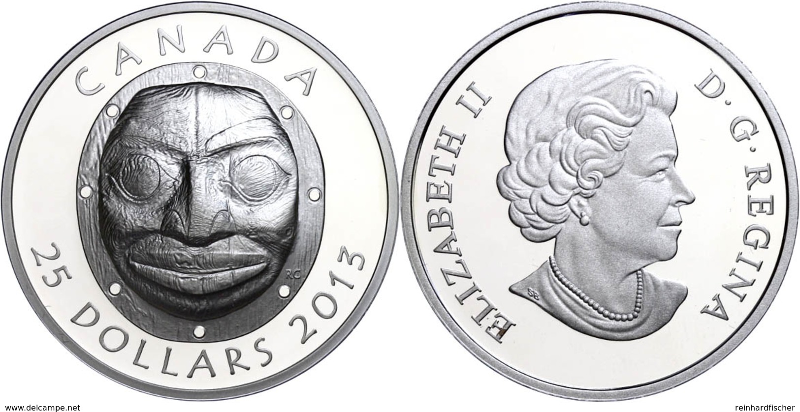 25 Dollars, 2013, Großmutter Mondmaske, Ultra High Relief, Etui Mit OVP Und Zertifikat, PP. Auflage Nur 6.000 Stück.  PP - Canada