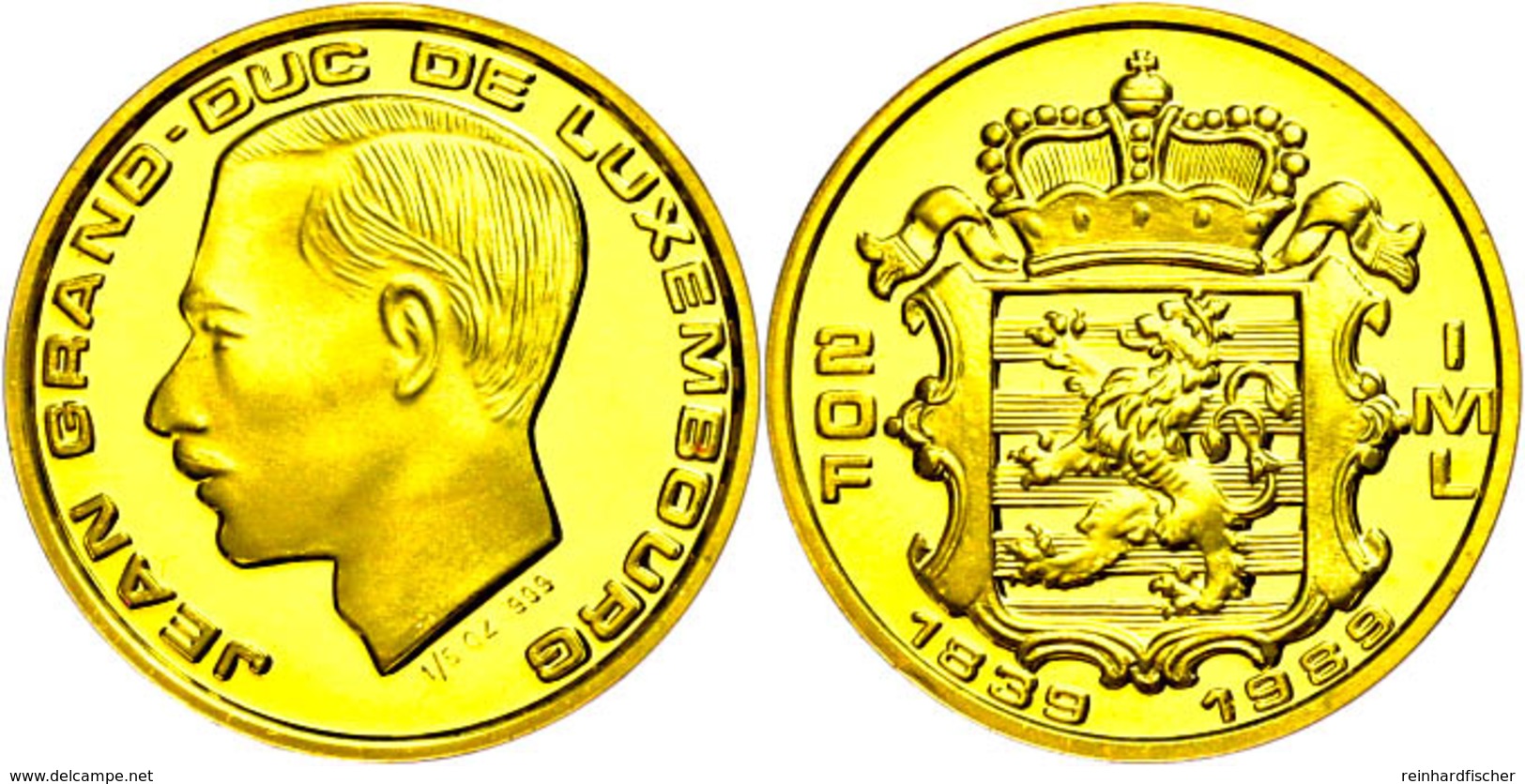 20 Francs, Gold, 1989, Jean, 150 Jahre Unabhängigkeit, Fb. 12, Mit Zertifikat In Ausgabefolder, PP  PP - Other & Unclassified
