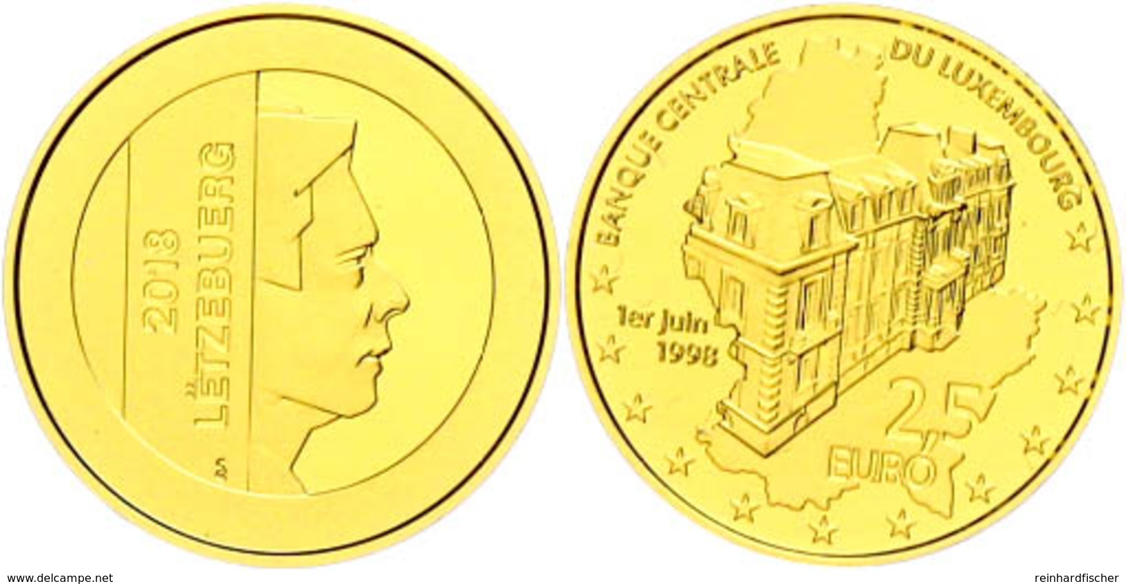 2,5 Euro, Gold, 2018, 20 Jahre Zentralbank, 999er Gold, 3,11 G, In Kapsel, In Originalausgabeschatulle Der Banque Centra - Altri & Non Classificati