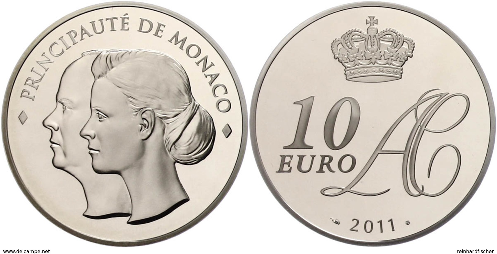 10 Euro, 2011, Albert II., Auf Die Hochzeit, Auflage Nur 4000 Stück!, Mit Zertifikat In Schatulle Und OVP, PP.  PP - Altri & Non Classificati