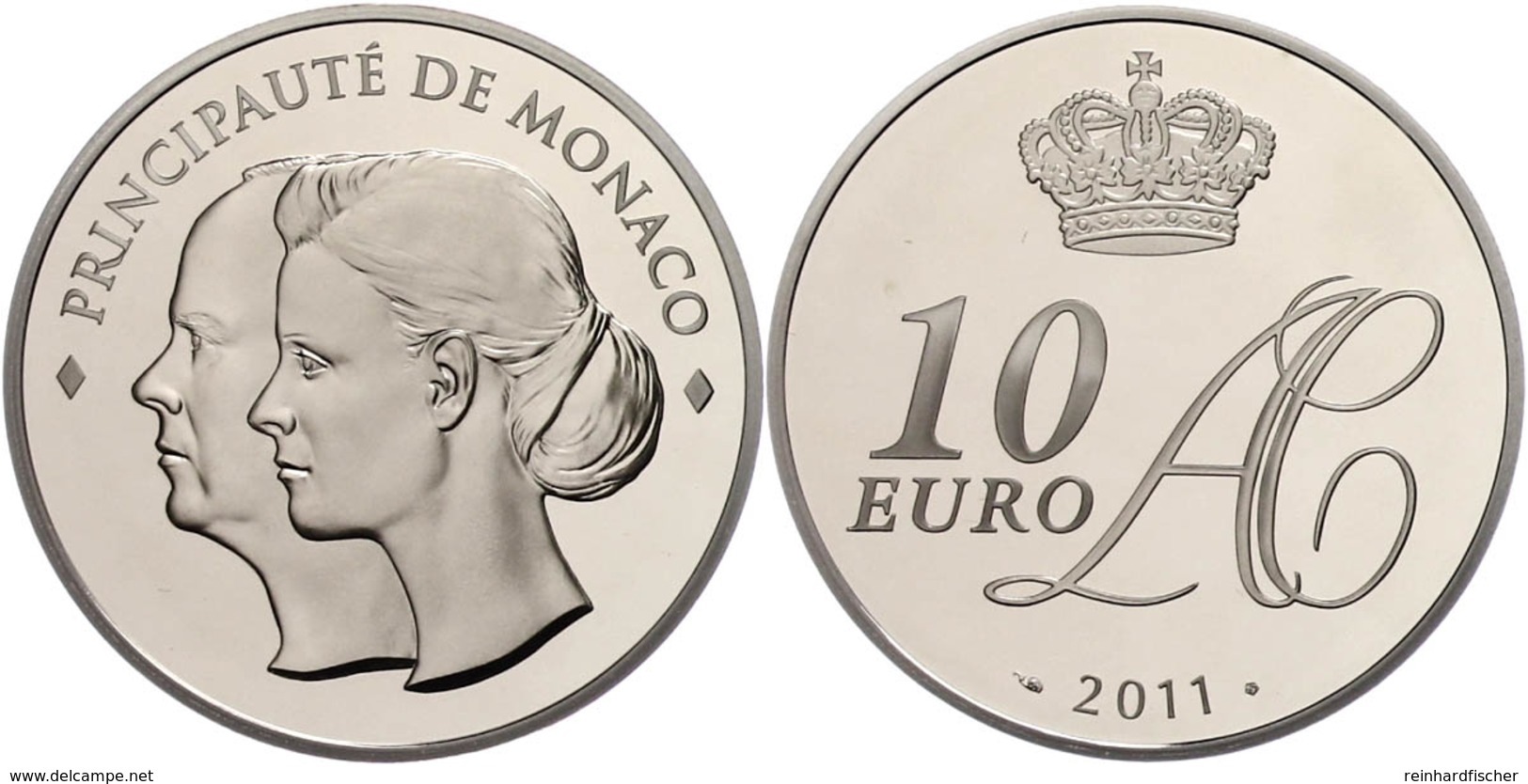 10 Euro, 2011, Albert II., Auf Die Hochzeit, Auflage Nur 4000 Stück!, Mit Zertifikat In Schatulle Und OVP, PP.  PP - Altri & Non Classificati