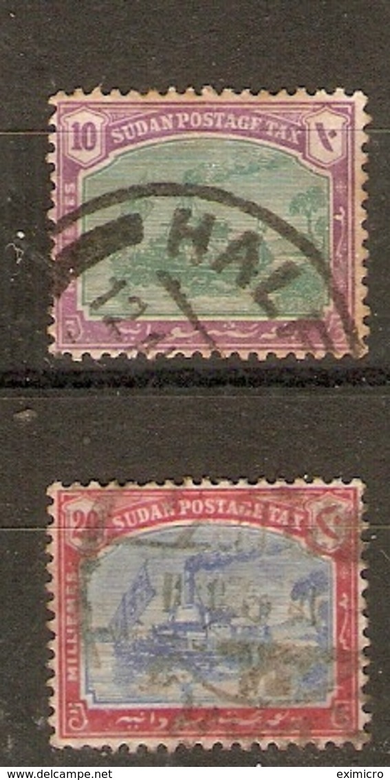 SUDAN 1901 10m, 20m  POSTAGE DUES SG D7, D8 USED Cat £7.50 - Sudan (...-1951)