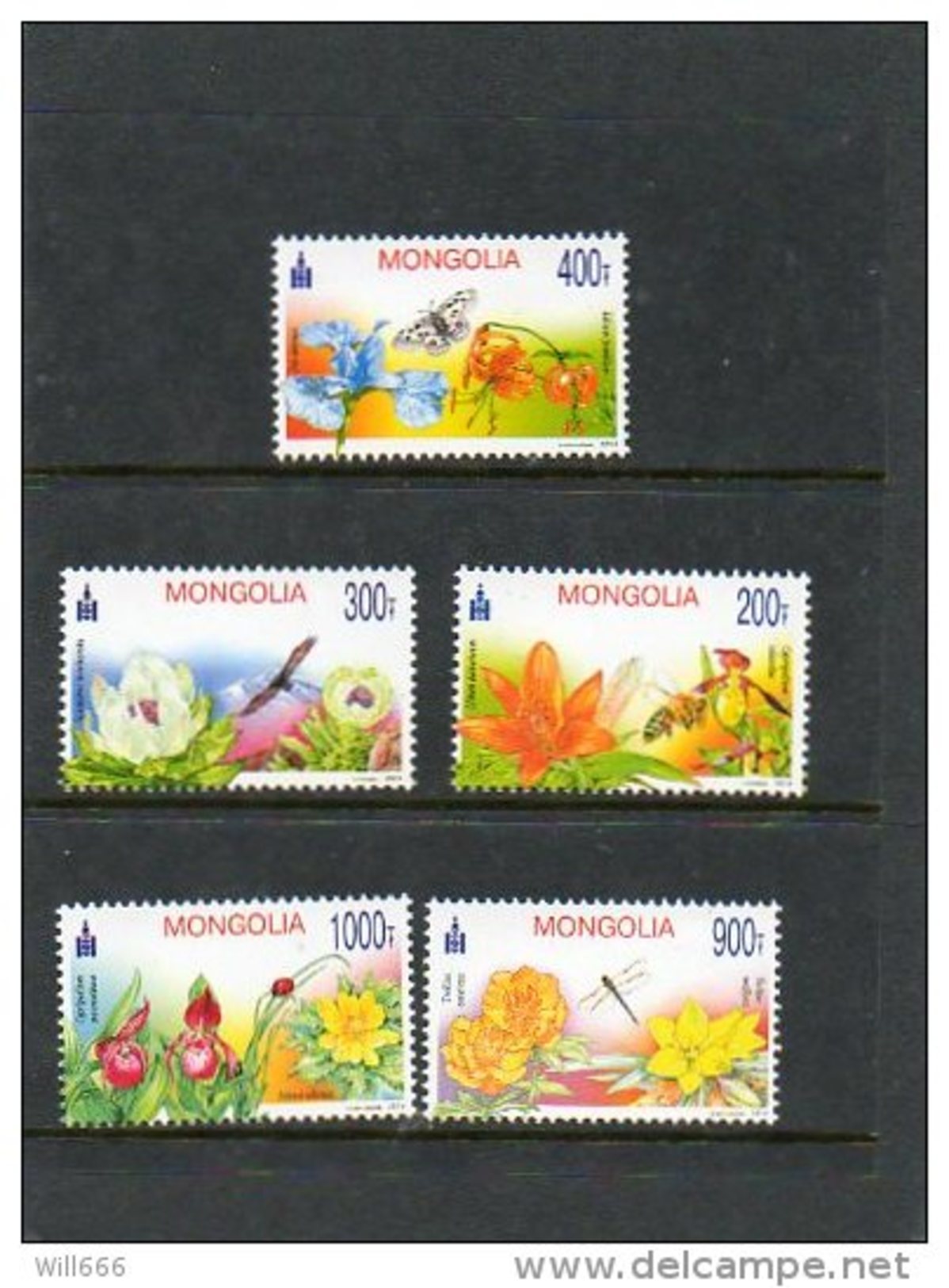 2014 MONGOLIA - Butterfly, Bee, Eagle - Altri & Non Classificati