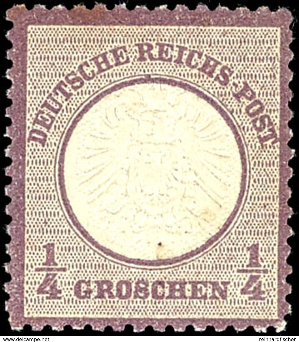 1/4 Groschen Großer Schild, Grauviolett, Postfrisches Prachtstück, Unsigniert, Mi. 300.-, Katalog: 16 ** - Other & Unclassified