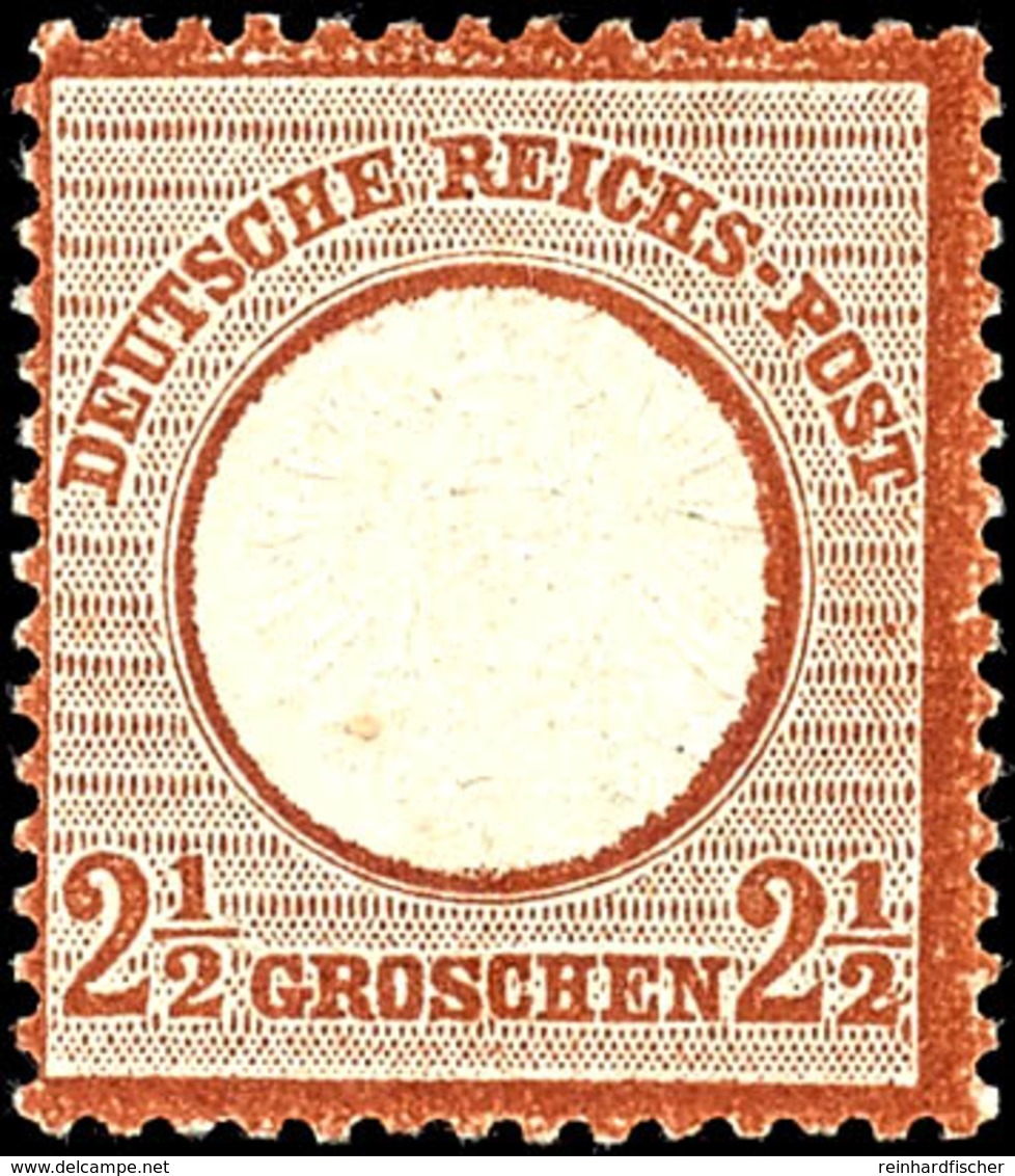 2 1/2 Groschen Großer Schild, Braun, Tadellos Ungebraucht Mit Originalgummierung Und Kleinem Falzrest, Sehr Frische Gesa - Other & Unclassified