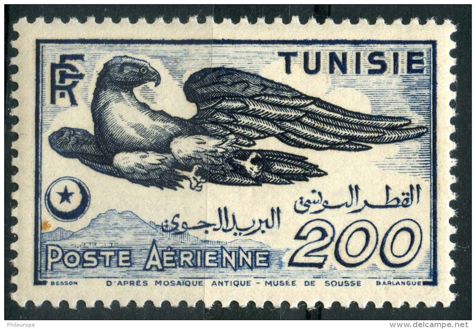 Tunisie (1949) PA N 13 * (charniere) - Nuovi