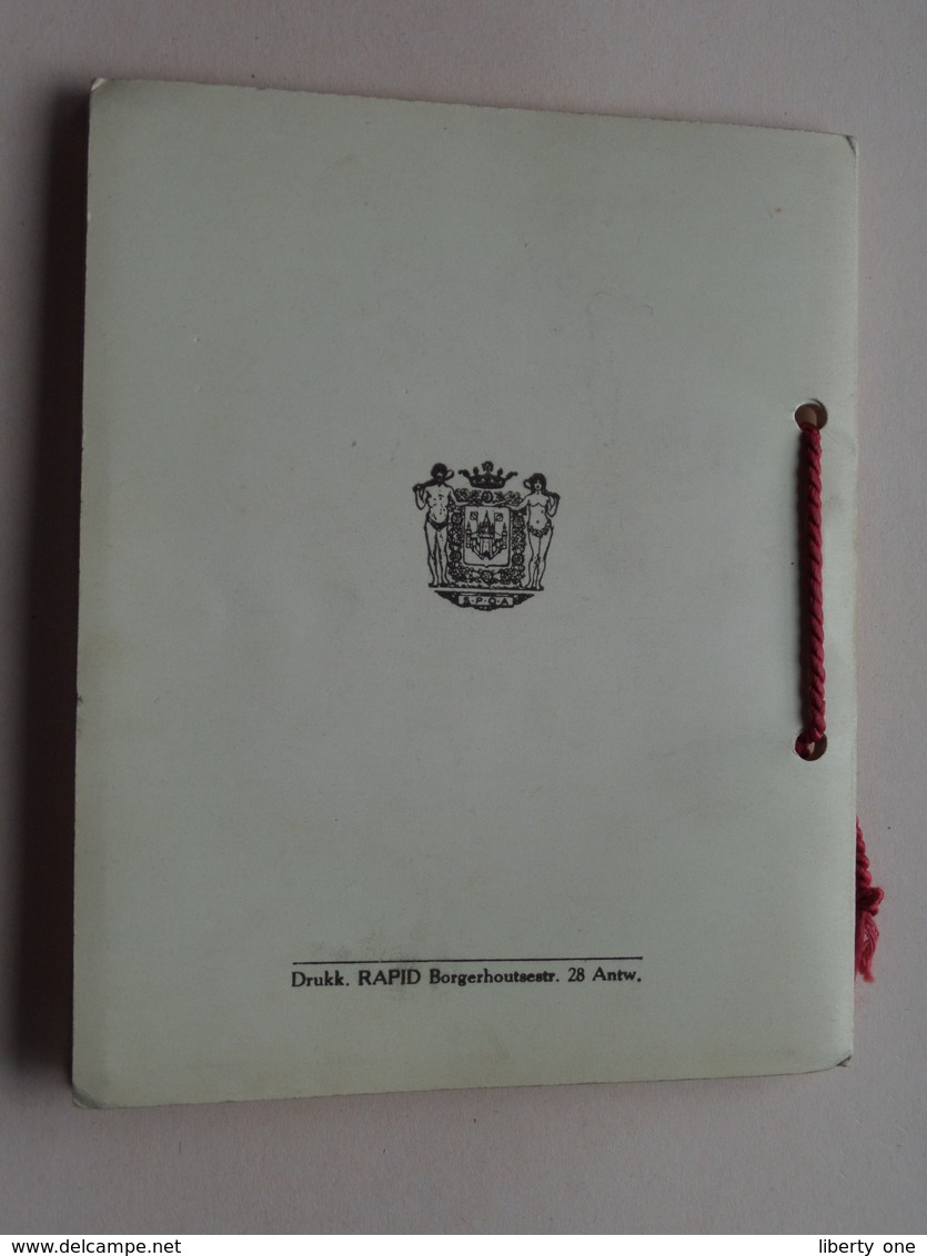 FOLDER Aangeboden Door Het STADSBESTUUR A/d Deelnemers V/d ANTOON Van DYCKSTOET 1949 ( Zie Foto's ) COMPLEET ! - Programme