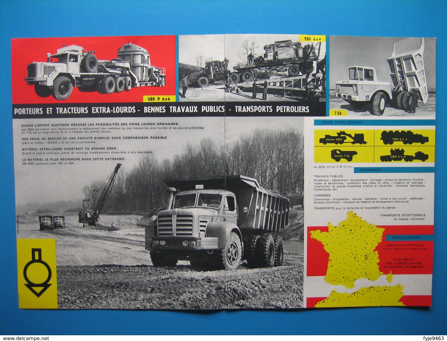 (1959/60) Fascicule Publicitaire De 8 Pages - Camions BERLIET (GBO-TBO 6x4 - GBO P 6x4 - 6x6 - T 25) - Unclassified