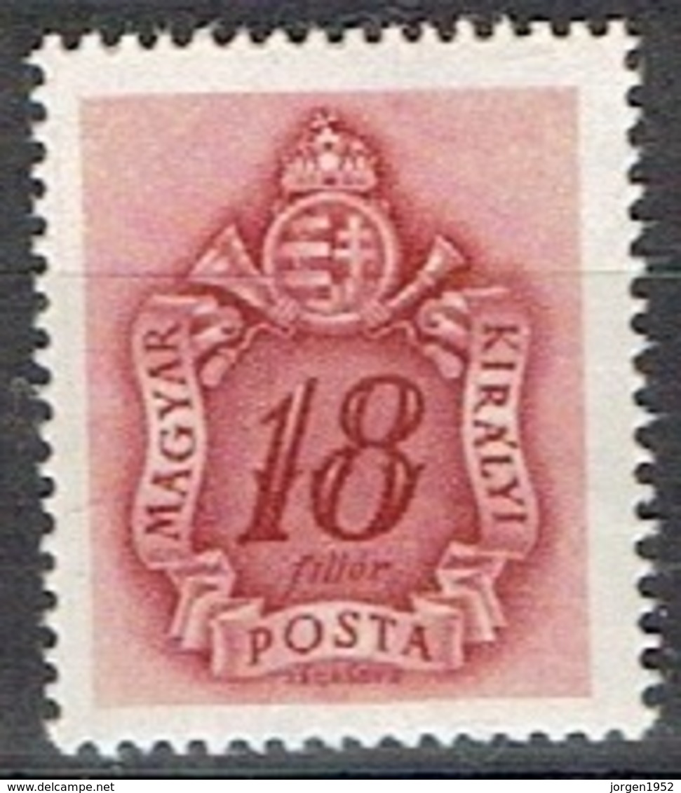 HUNGARY #  FROM 1941 STAMPWORLD P155**  WM 10 - Officials