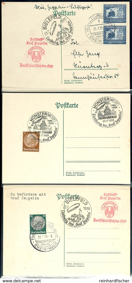 1929, Fahrt Nach Bielefeld Und Münster, Drei Karten, Dabei Einmal 459 II, Katalog: Si.459 BF - Altri & Non Classificati