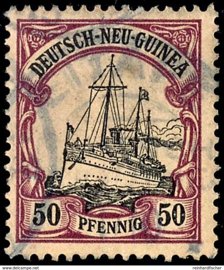 EITAPE , Zentr. Zart Auf 50 Pfg Schiffszeichnung, Katalog: 14 O - German New Guinea