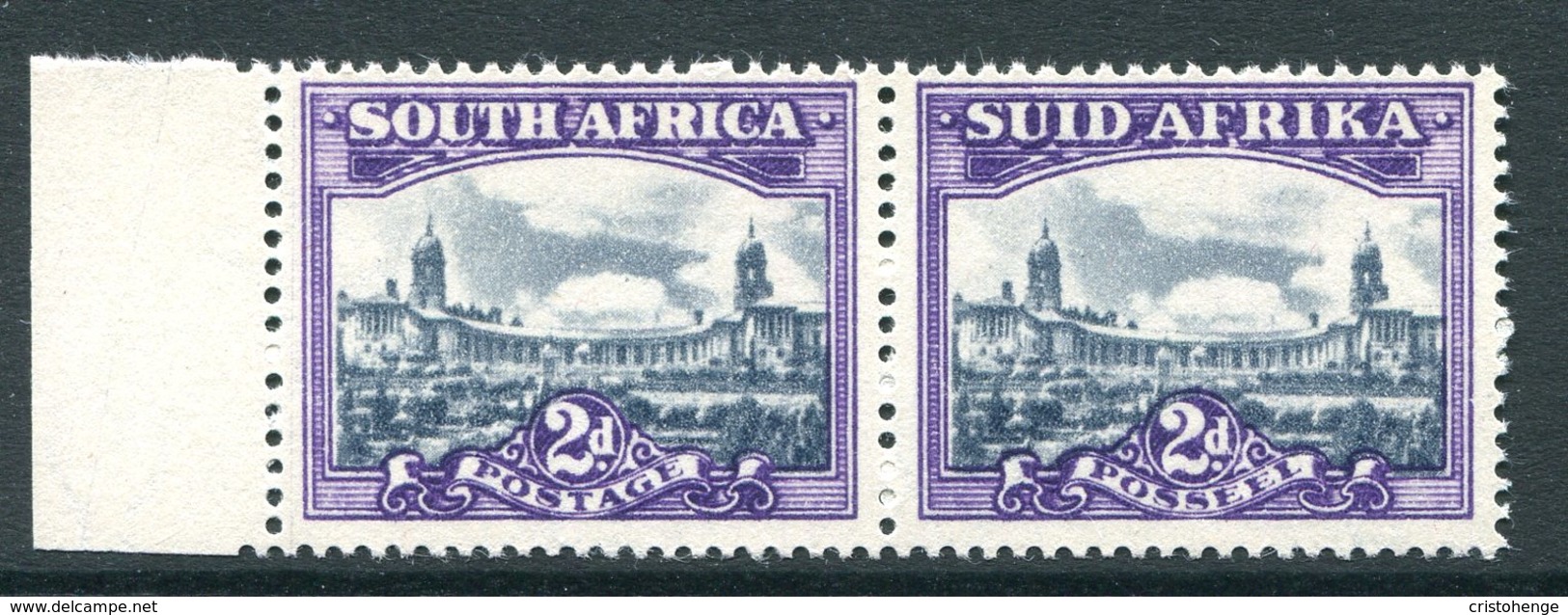 South Africa 1945-47 Redrawn - 2d Union Buildings - Deep Reddish-violet Pair MNH (SG 107) - Unused Stamps