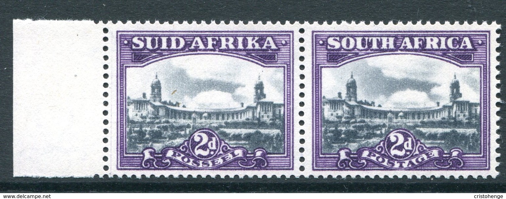 South Africa 1945-47 Redrawn - 2d Union Buildings - Deep Lilac Pair MNH (SG 107a) - Unused Stamps