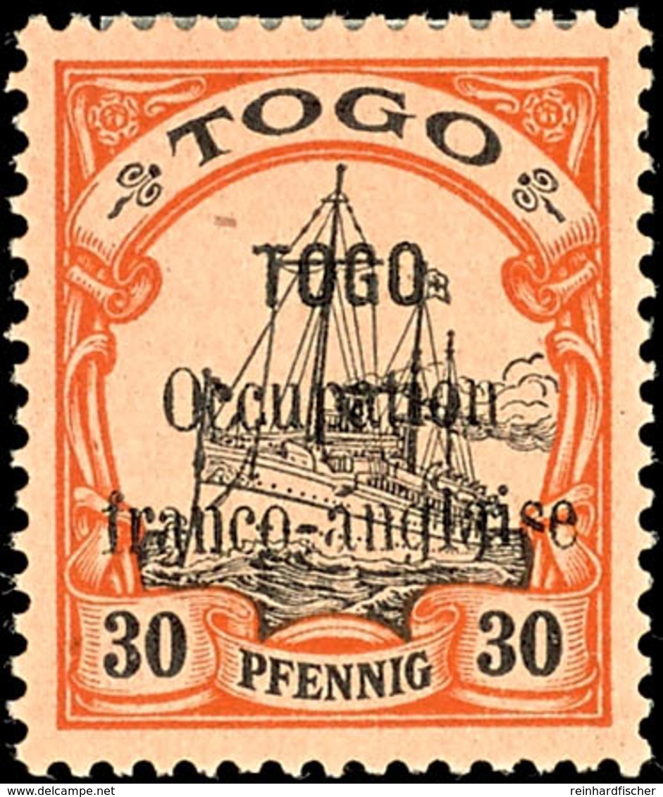 30 Pf Tadellos Ungebraucht Mit Erstfalz, Mi. 110.-, Katalog: 5 * - Togo