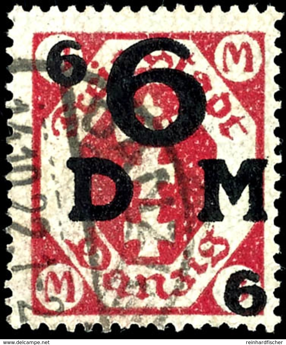 6 Auf 3 M. Karminrot, Tadellos, Gest., Gepr. Infla/Gruber BPP, Mi. 350.-, Katalog: 25b Oo - Altri & Non Classificati