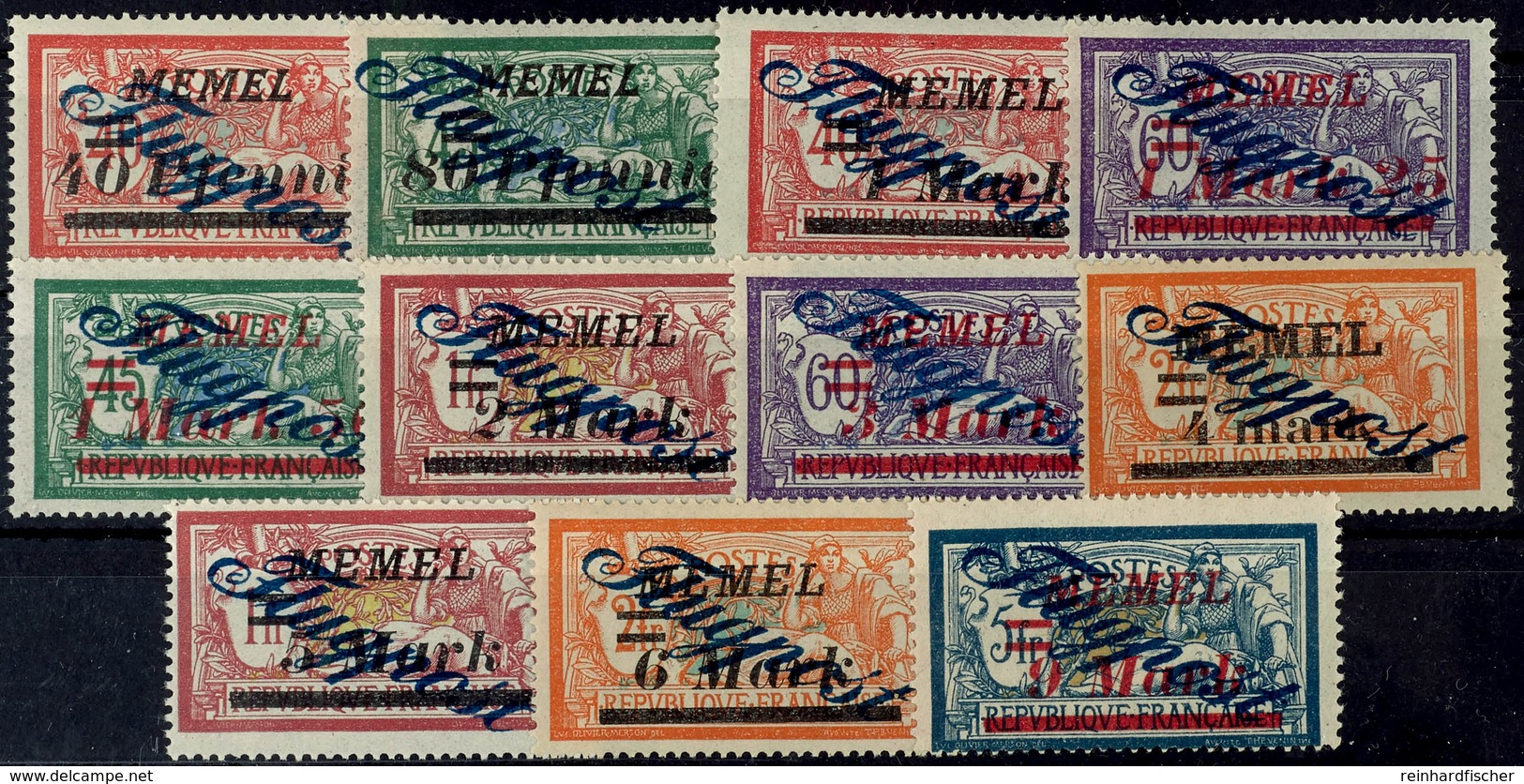 40 Pfg Bis 9 Mark Flugpost, Kompletter Satz (ohne Mi.-Nr. 79), Tadellos Postfrisch, Mi. 100.-, Katalog: 72/83 ** - Klaipeda 1923